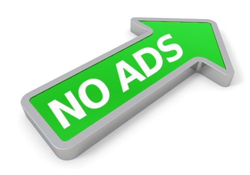 No ads arrow
