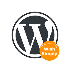 Wordpress.org logo with WishSimply logo