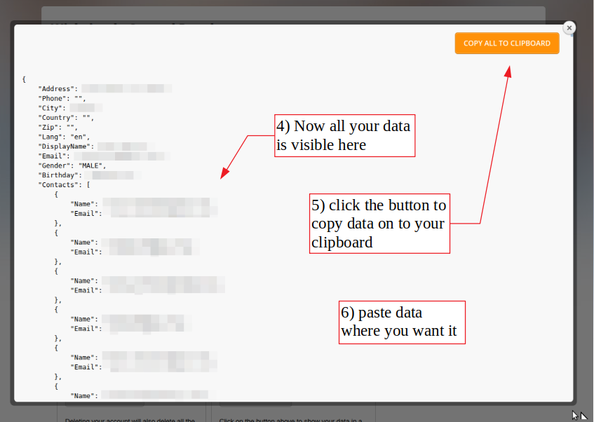 How to export data from WishSimply. Image 3