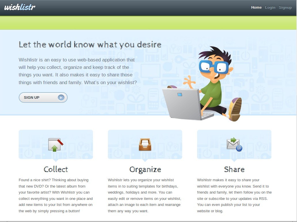 Collect & share WishLists of what you like from any Website